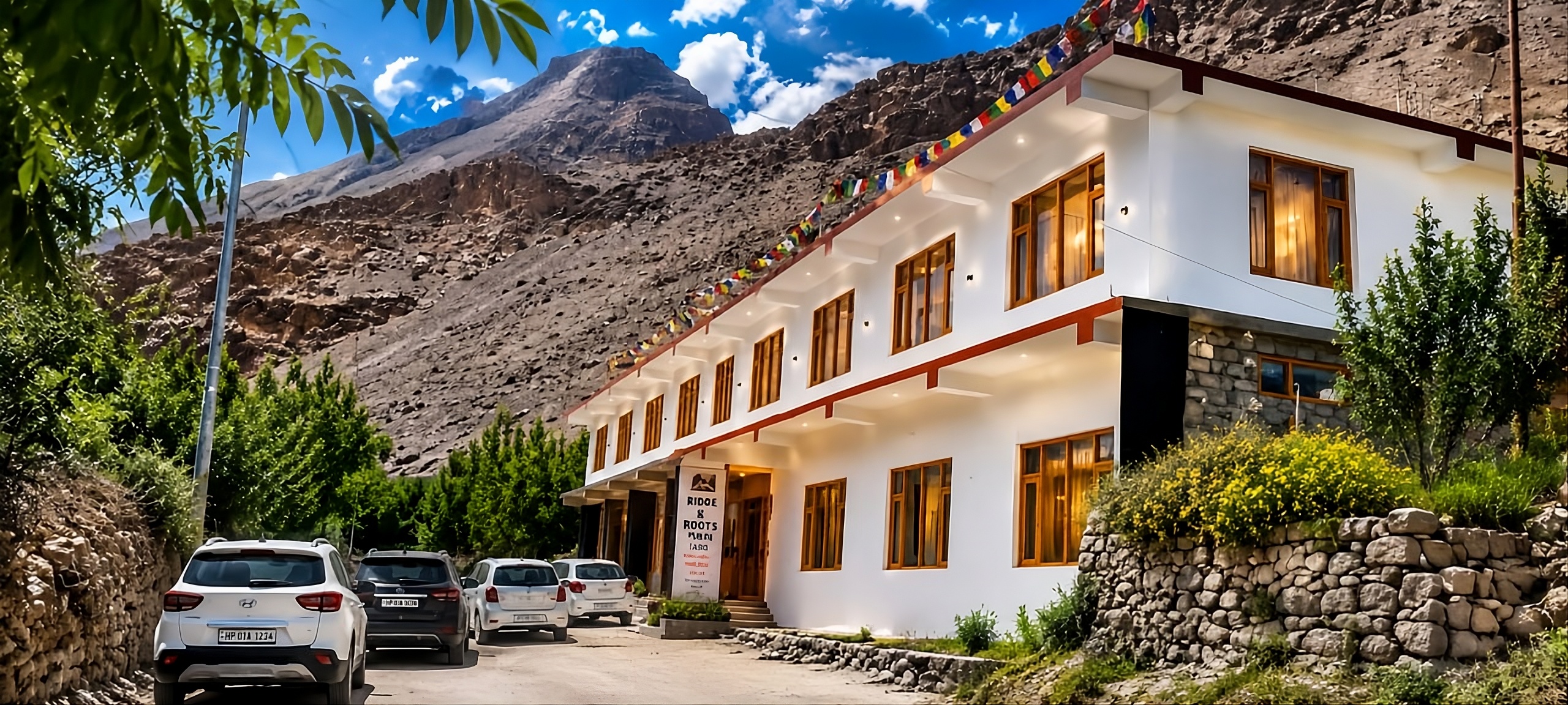 Your Spiti Valley sanctuary. Rest and recharge where the cold desert cliffs meet lush apple orchards.
